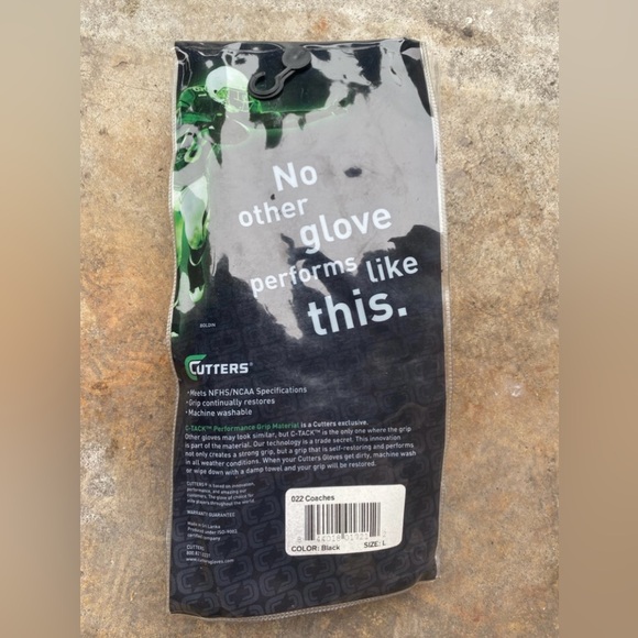 Cutters Coaches 022 football gloves large black - Picture 2 of 5